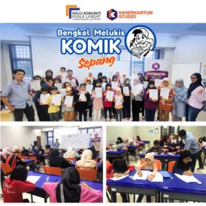 Suasana Bengkel Melukis Komik di Dengkil, Sepang