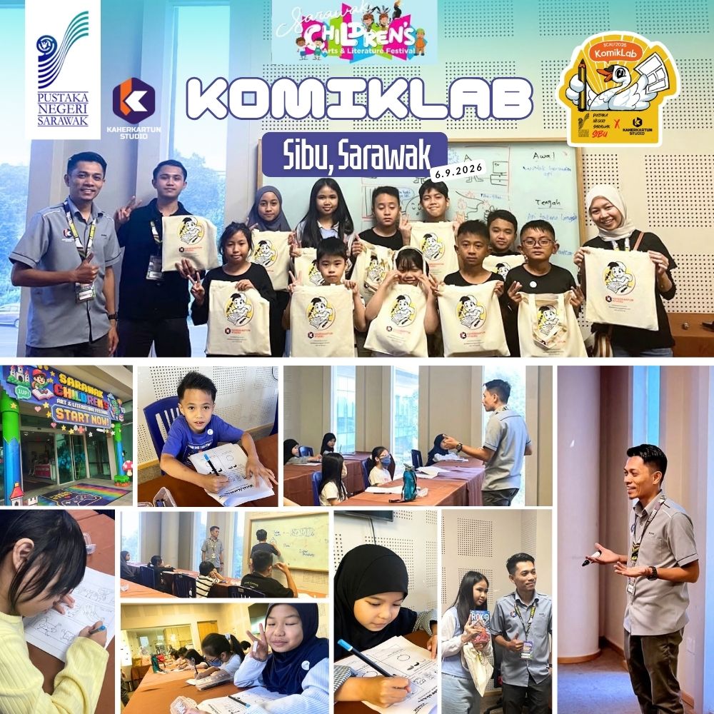 Bengkel Melukis Komik Kanak-Kanak di Sibu, Sarawak